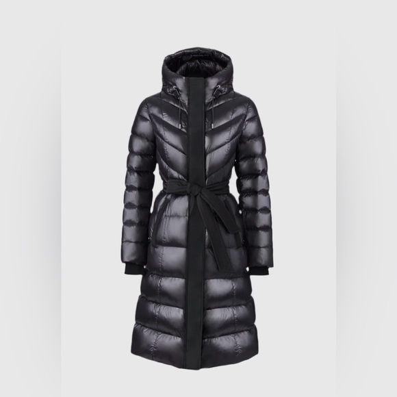 Mackage Jackets & Blazers - Mackage Coralia down coat with belt in glossy black